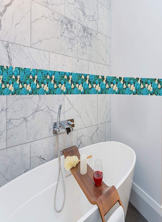 Decor Production PVC Vinyl Self Adhesive Oil Proof & Waterproof Walls Floor Tile Stickers (Wide 6 in, Length 48 Inches) - Image 2